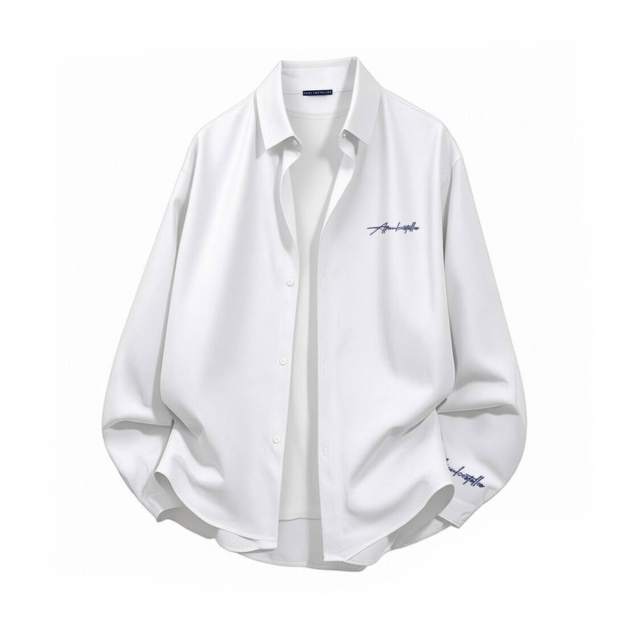 PAUL COSTELLOE Shirts Unisex Lapel Thin Workwear