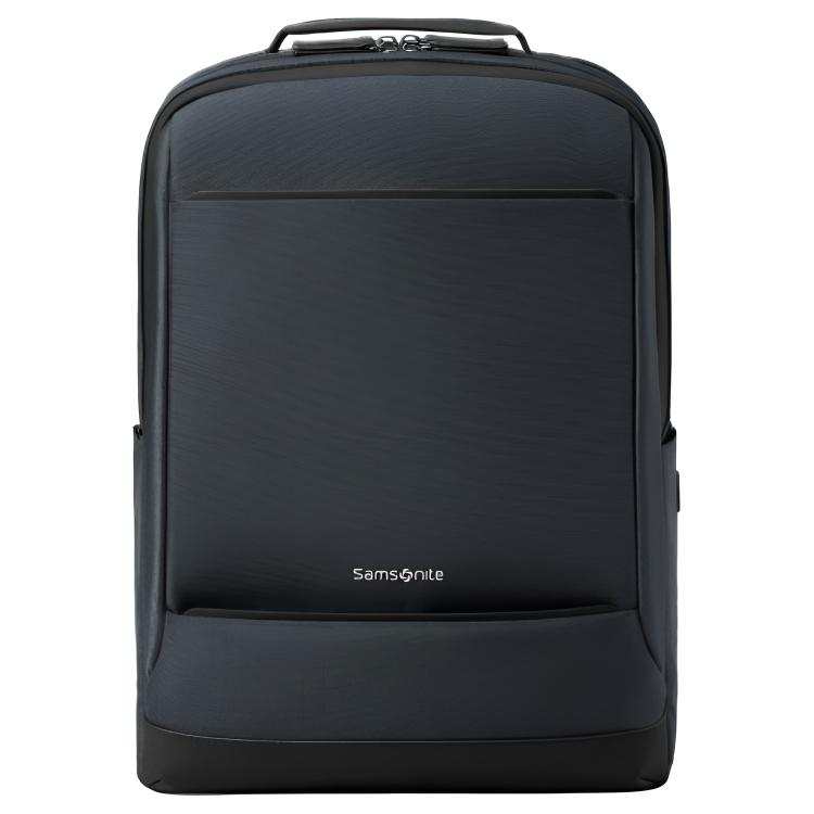 Samsonite SAMSONITE Fabric With Microfiber Synthetic Leather Backpack Men's Marine Blue