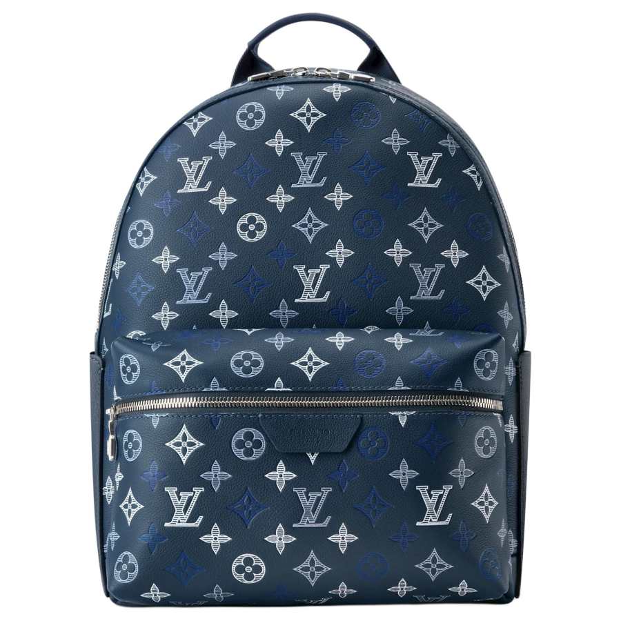 LOUIS VUITTON LOUIS VUITTON Discovery Monogram Shadow Cow Leather Backpack Small Men's Navy Blue