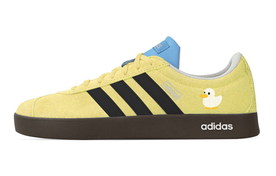Adidas Custom Adidas VL COURT 2.0 Milk Yellow Duck Low top German Army Trainers Unisex Yellow