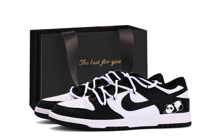 Nike Nike Dunk Coverage Slip Resistant Low top Skateboard Shoes Unisex White Black