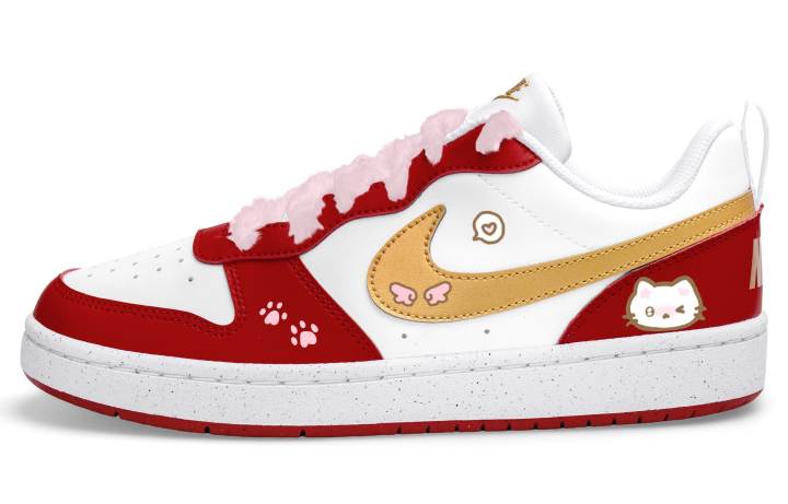 Nike Nike Court Borough 2 Low top Skateboard Shoes Women's White Red