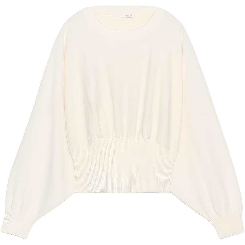 ZARA Knitwear Women's White Crew Neck Moderate