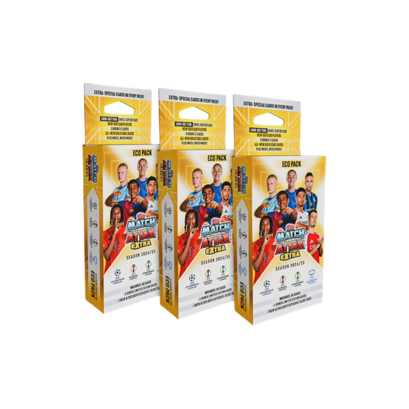 Topps 2024 25 Soccer Ball Match Attax Extra Hanging Box Set Sports Cards 3 Box Included