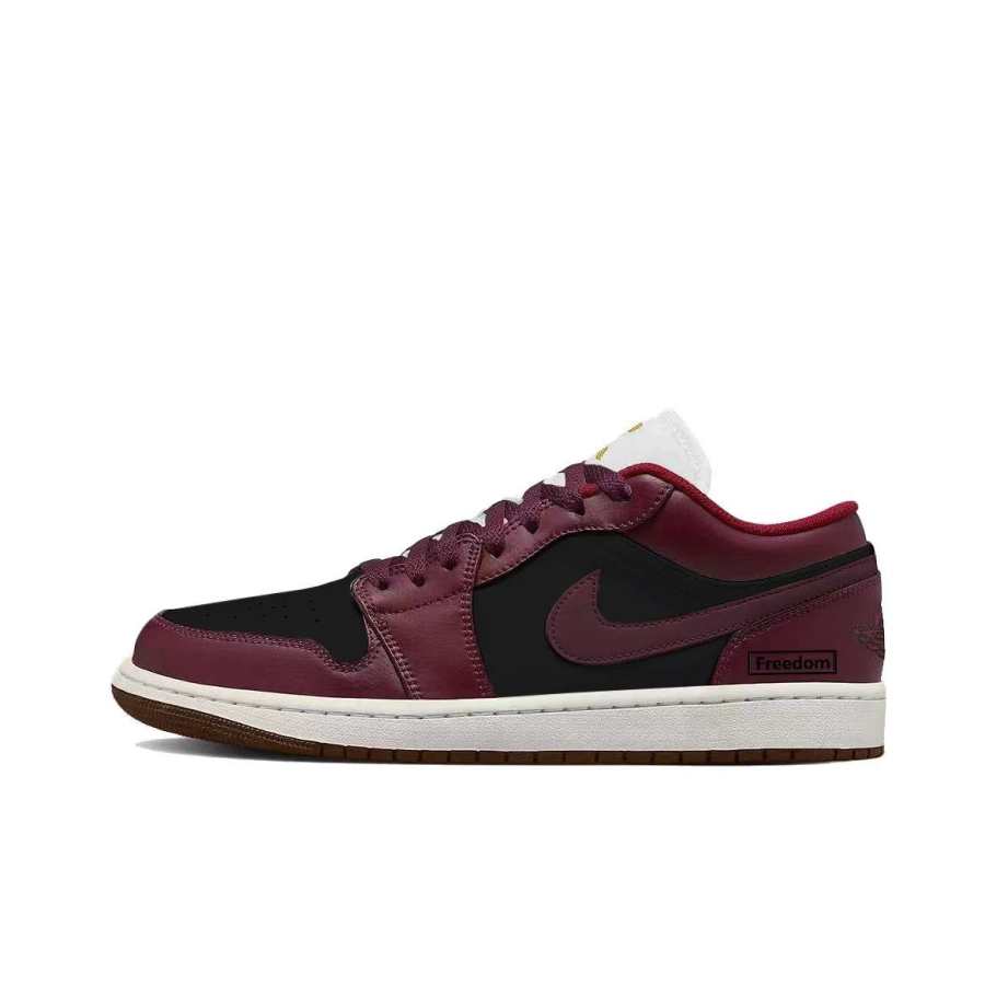 Jordan Jordan Air Jordan 1 Leather Children's Basketball Shoes Burgundy Teenagers