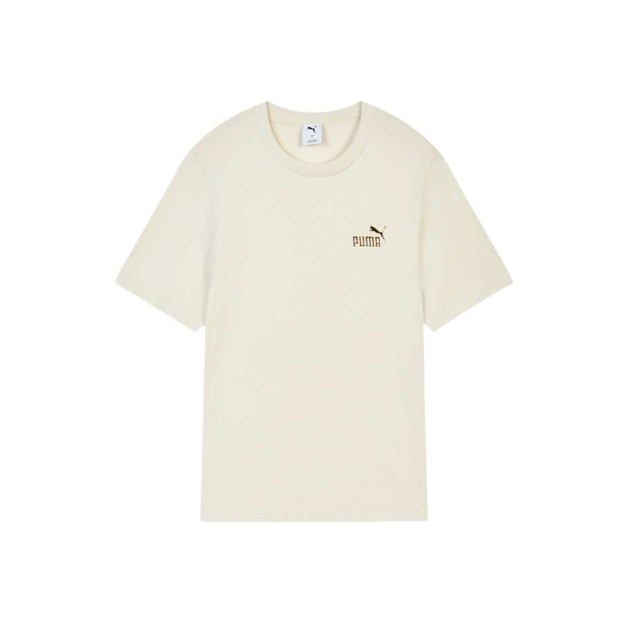 PUMA ESS T Shirts Men's Snow White Crew Neck Moderate