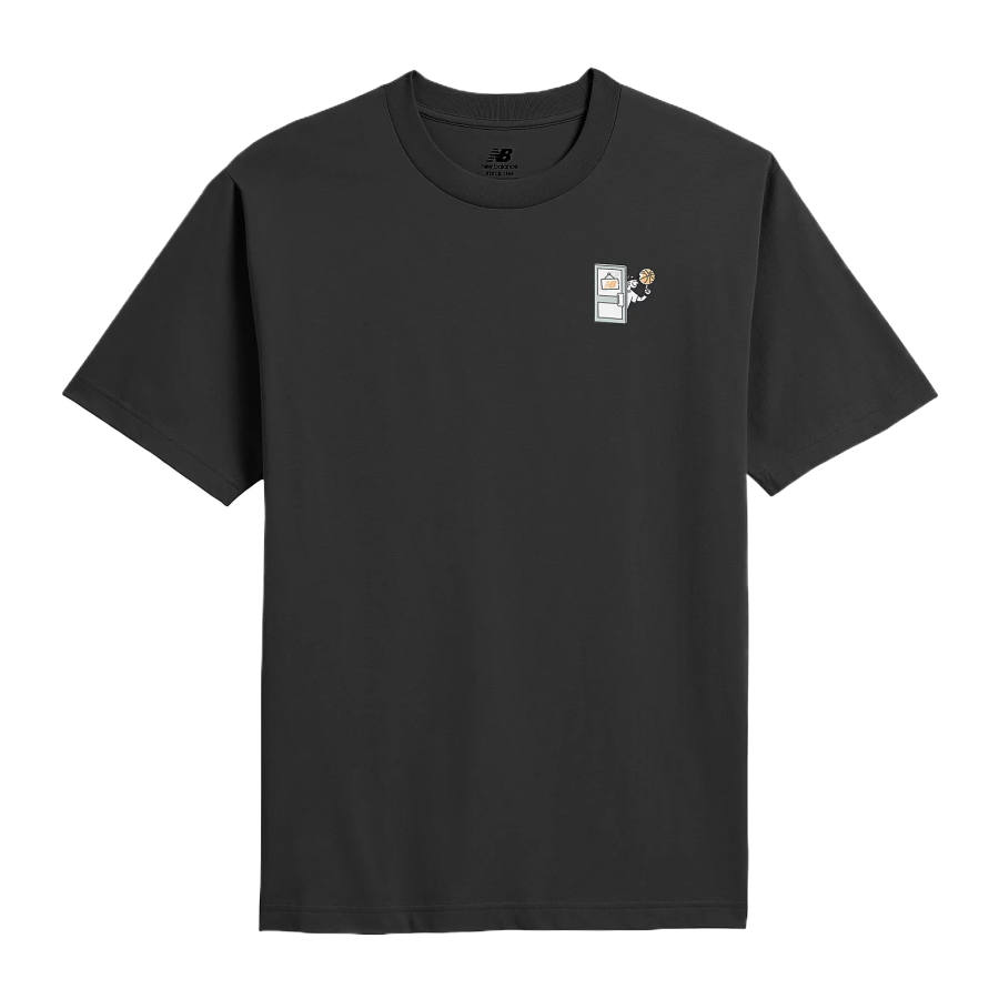New Balance New Balance T Shirts Men's Black Crew Neck Moderate
