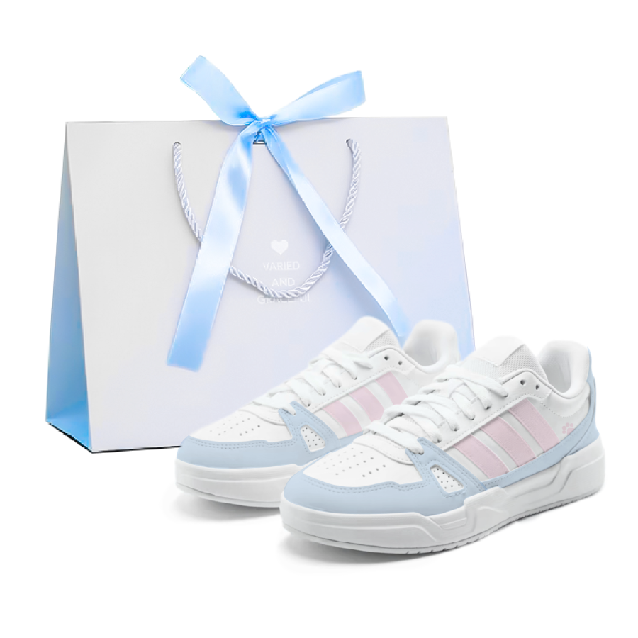 Adidas Adidas LITE BALLER Soft And Cute Cat Paw Low top Skateboard Shoes Unisex Blue Pink