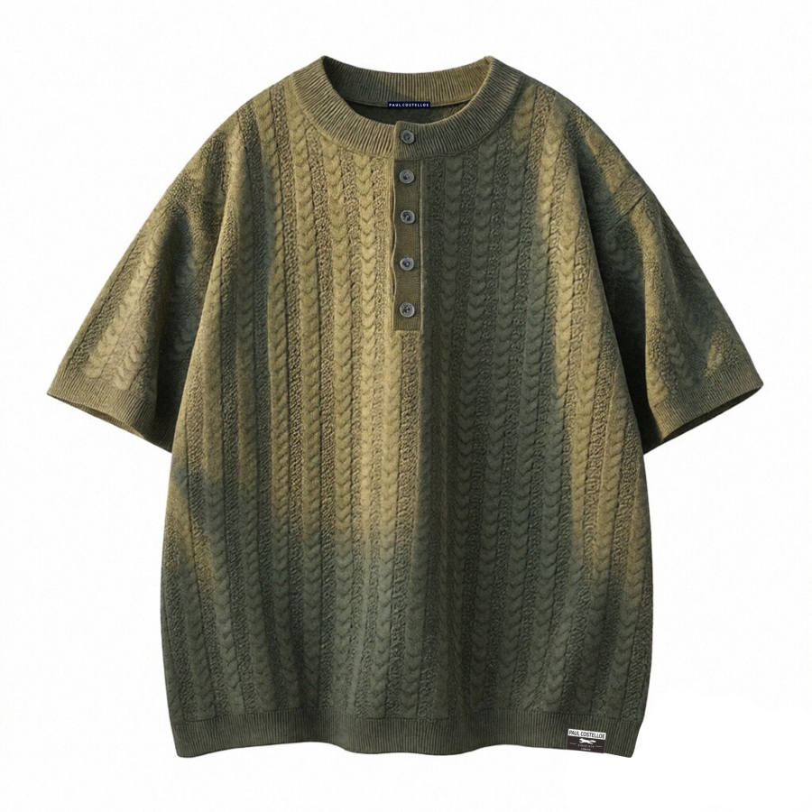 PAUL COSTELLOE T Shirts Unisex Henry Collar Thin Straight Fit
