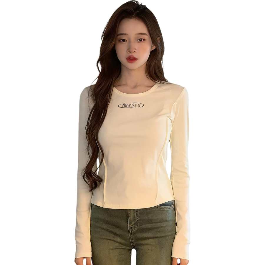 VENICEW T Shirts Women's Crew Neck
