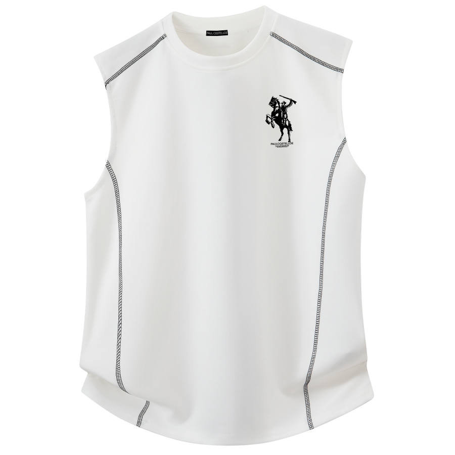 PAUL COSTELLOE Tank Tops Unisex Crew Neck Thin Straight Fit