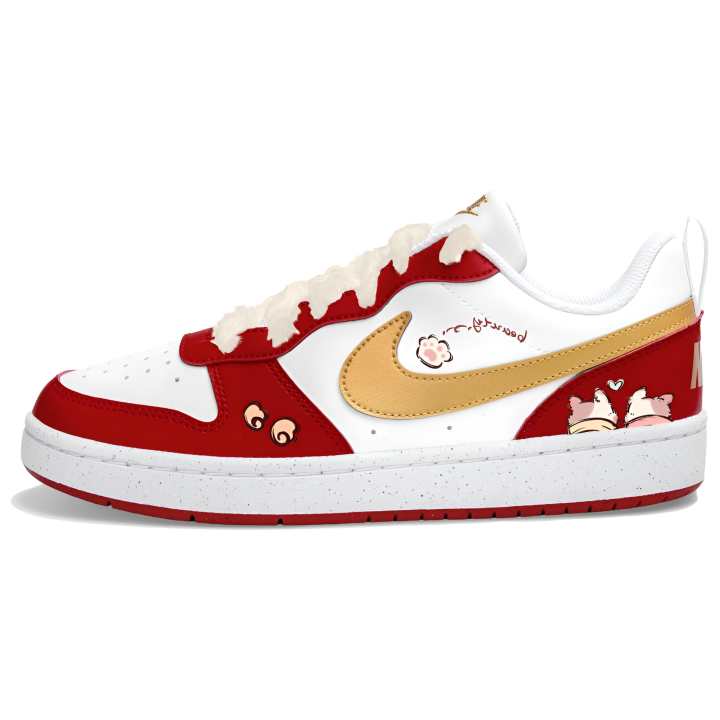 Nike Nike Court Borough 2 Low top Skateboard Shoes Women's White Red