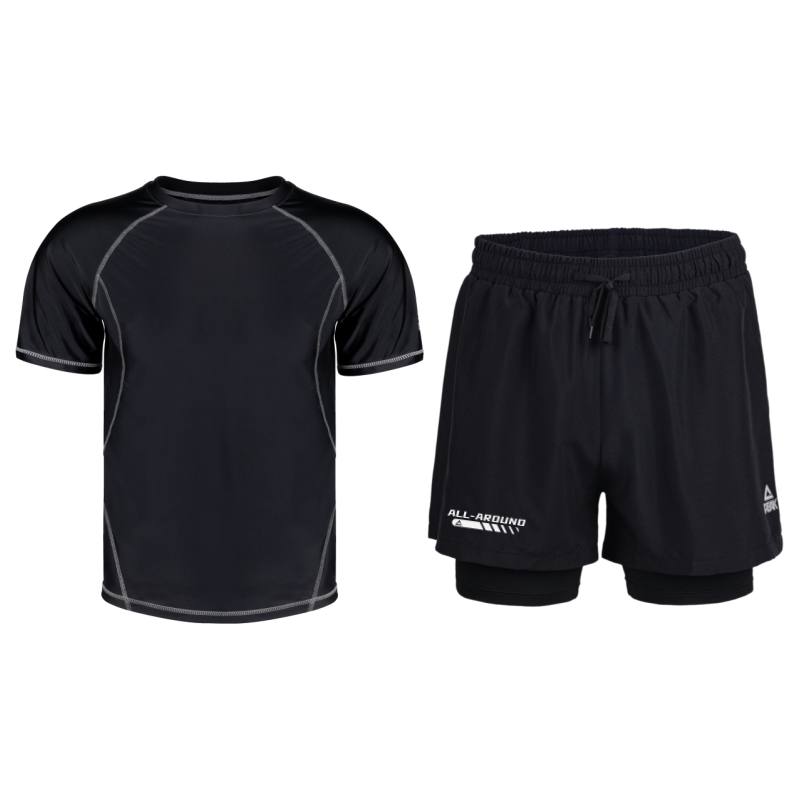 PEAK x SHUILULIANGYONG Casual Sportswear Unisex Two Piece Set Black