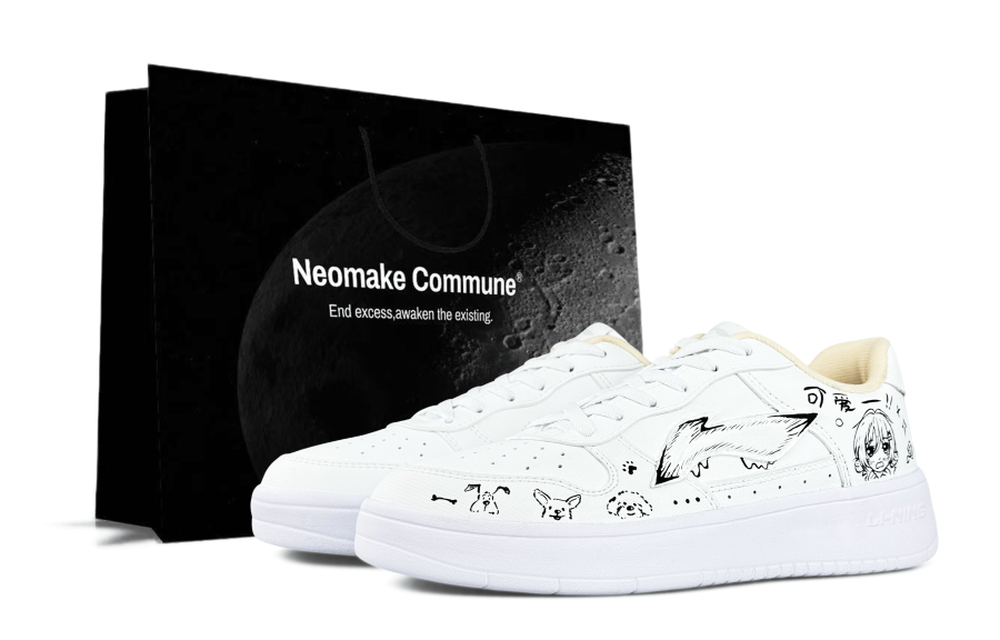 Li-Ning Li Ning Floating Boat Cute Pet Design Travel Journal Shopping Bag Abrasion Resistant Lightweight Breathable Low top