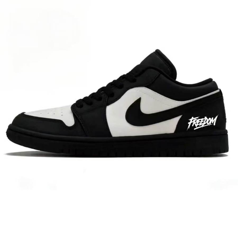 Jordan Jordan Air Jordan 1 Ink Splatter, Text, Black Warrior Synthetic Leather Cushioning Abrasion Resistant Low top