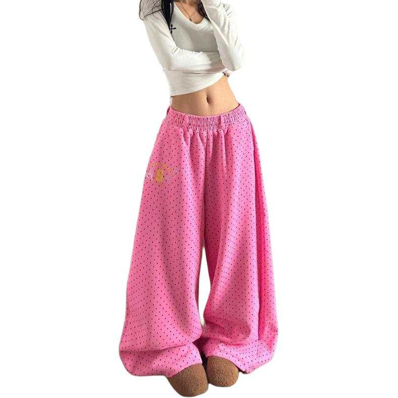 JBBCN Casual Pants Women's Fuchsia Moderate Wide Leg Pants