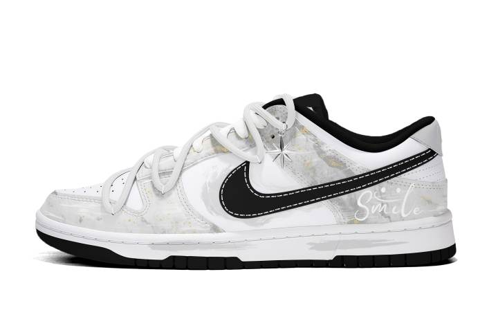 Nike Nike Dunk Gilded Star Path Abrasion Resistant Low top Skateboard Shoes Unisex Gray