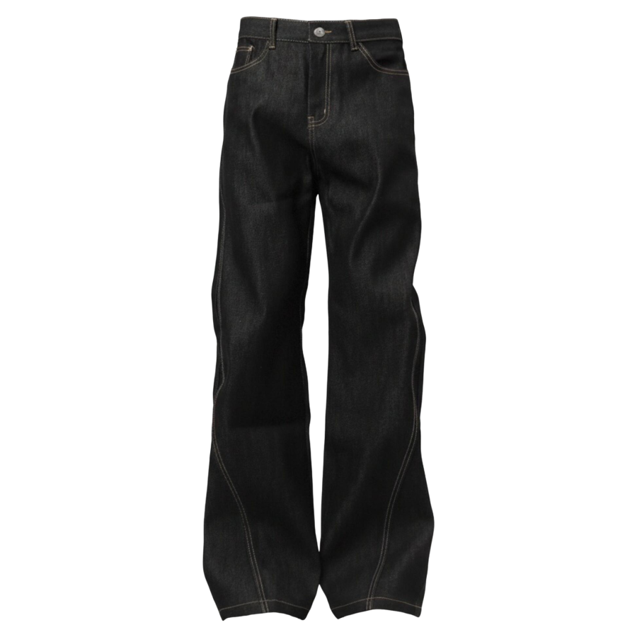 FINDSME GAGA Jeans Women's Black Moderate Flared Pants