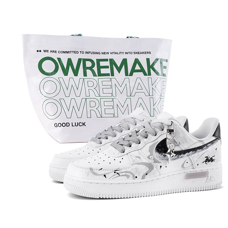 Nike Nike Air Force 1 Low top Skateboard Shoes Women's Gray White