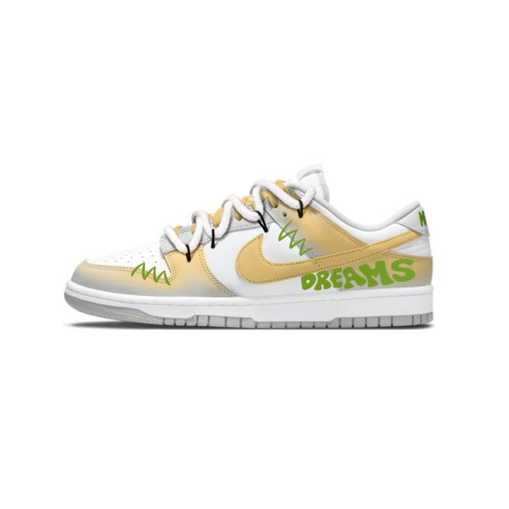 Nike Nike Dunk Lime Dream Journey, Shopping Bag Abrasion Resistant Slip Resistant Low top Skateboard Shoes Unisex