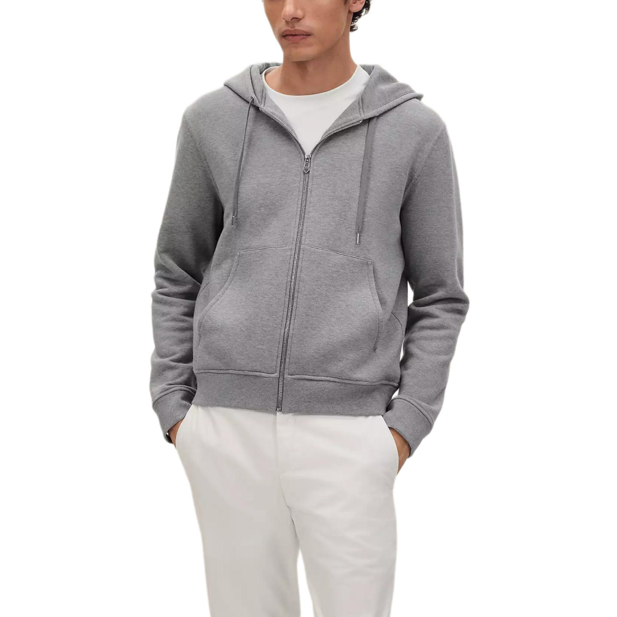 HERMES Sweatshirts Men's Gray Hooded Non Detachable Moderate