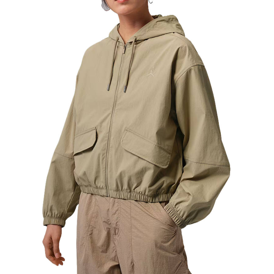 Jordan Jordan Jackets Women's Khaki/Khaki Hooded Moderate Other
