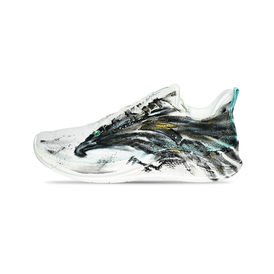 Anta Fabric Casual Physical Fitness Test & Exam City Commuting Running Shoes Men's White Black