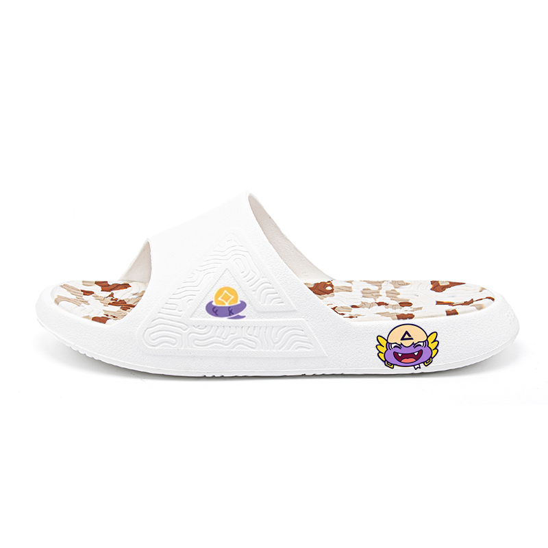 PEAK Taichi National Innovation Slippers EVA Slide Slippers Unisex Milk White Brown