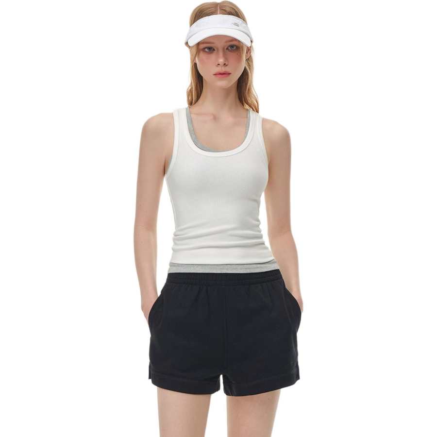 CLIMAX VISION Tank Tops Women's U Neck Moderate Racerback