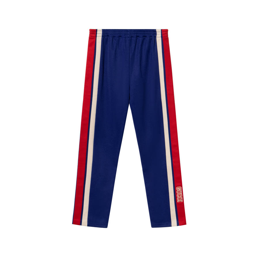 GUCCI Kids' GUCCI Knitted Sweatpants FW24 Blue Red