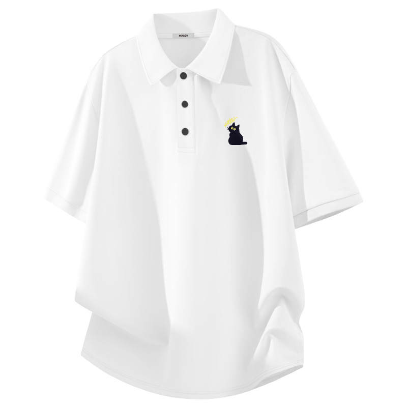 MINISO Polo Shirts Unisex Polo Collar Moderate Straight Fit