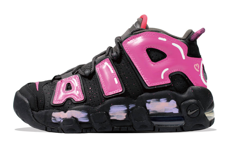 Nike Nike Air More Uptempo Trendy Graffiti, Wild Culture Cushioning Abrasion Resistant Mid top Vintage Basketball Shoes