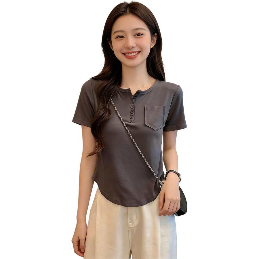 VENICEW T Shirts Women's Crew Neck