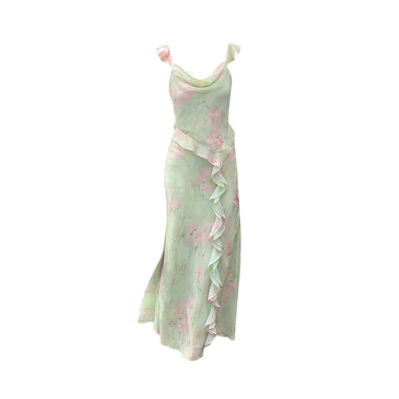 TUSHIFEI Slip Dresses Women's V Neck Thin Long