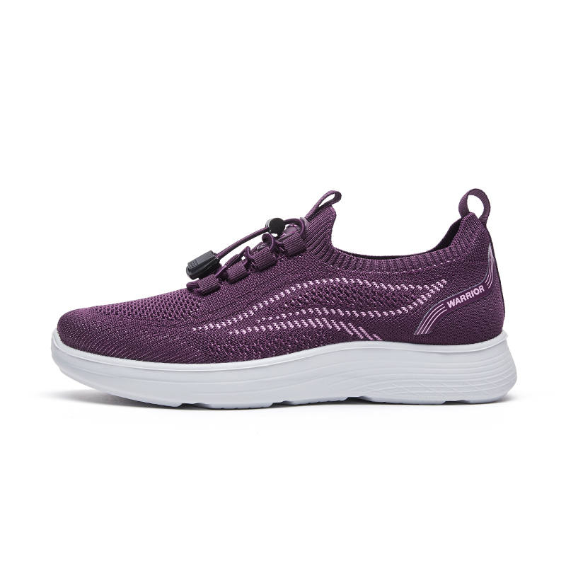 Warrior Cushioning Height Increasing Abrasion Resistant Breathable Low top Casual Shoes Women's Dark Purple