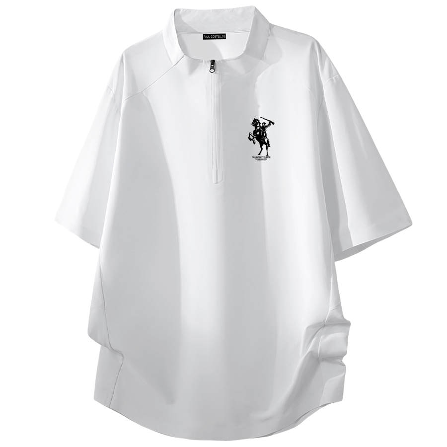PAUL COSTELLOE T Shirts Unisex Stand Collar Thin Straight Fit