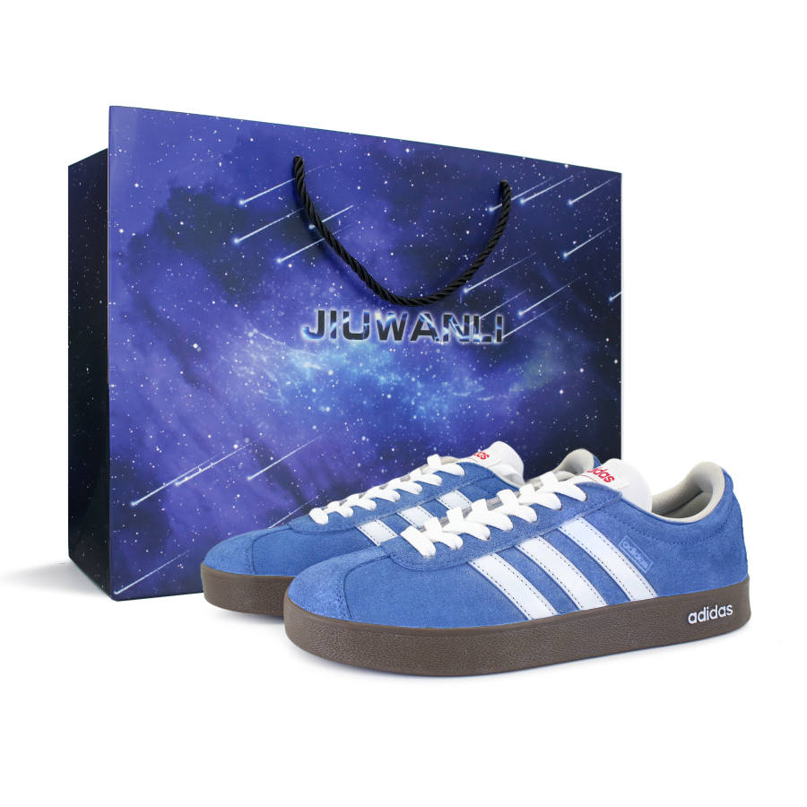 Adidas Adidas VL COURT 2.0 Abrasion Resistant Low top German Army Trainers Unisex Klein Blue