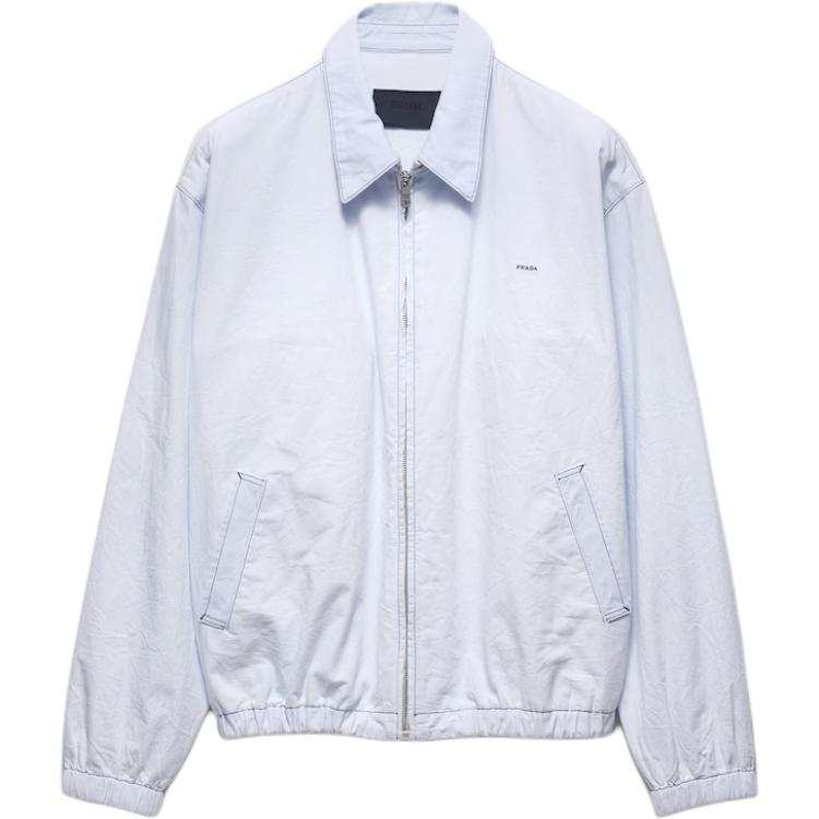 PRADA PRADA Jackets Men's Sky Blue Shirt Collar Moderate Other