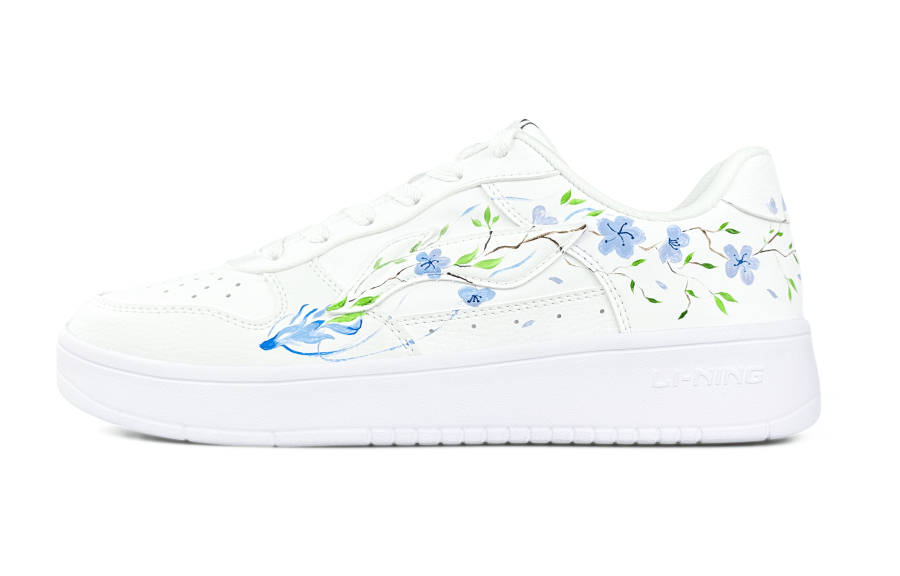 Li-Ning Li Ning Floating Boat Purple Dragon Welcoming Spring Abrasion Resistant Lightweight Breathable Slip Resistant Low top