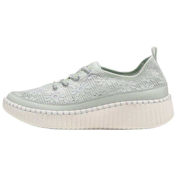 Skechers Mesh, Textile, Synthetic Leather Breathable Low top Casual Shoes Women's Light Gray
