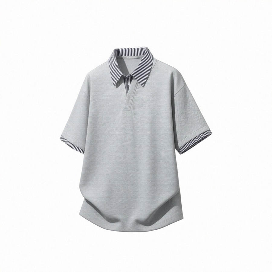 GWAF Polo Shirts Unisex Polo Collar Moderate Mock Two Piece