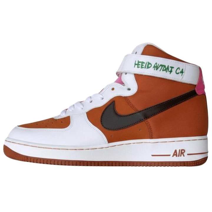 Nike Nike Air Force 1 Mid top Skateboard Shoes Men's Orange