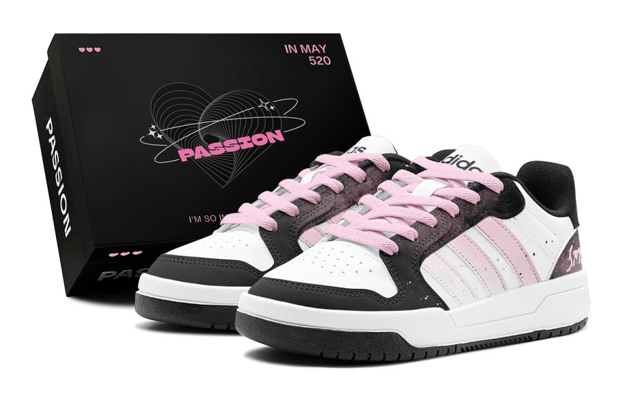 Adidas Adidas ENTRAP Romantic Treatment, Urban Chic Style, Starry Night, Ink Splatter Graffiti, Trendy Versatile Low top