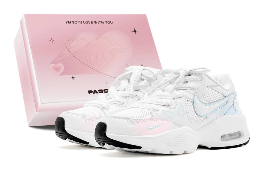 Nike Nike Air Max Fusion Abrasion Resistant Low top Running Shoes Women's Blue Pink