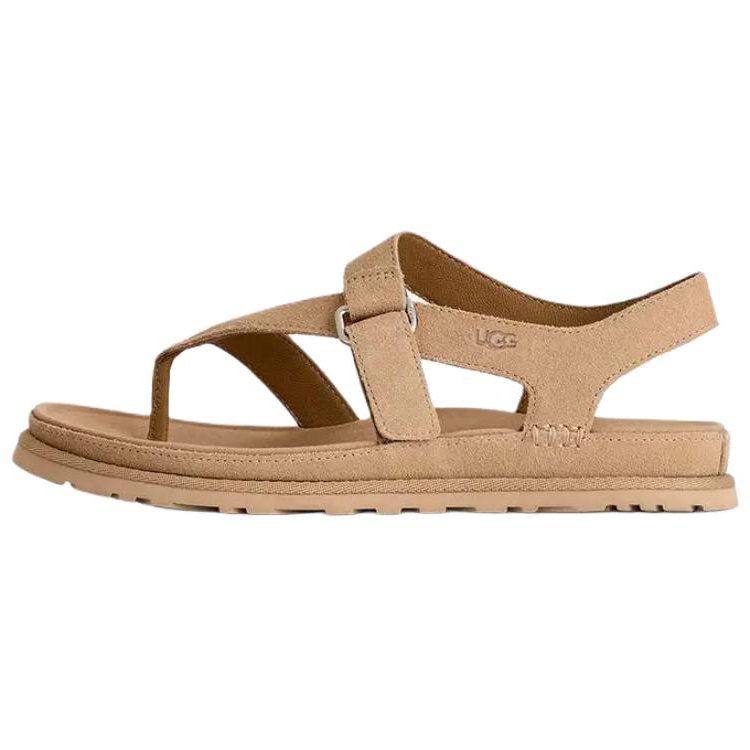 UGG GoldenGaze Suede Minimalist Fashion One Strap Sandals Women's Sand