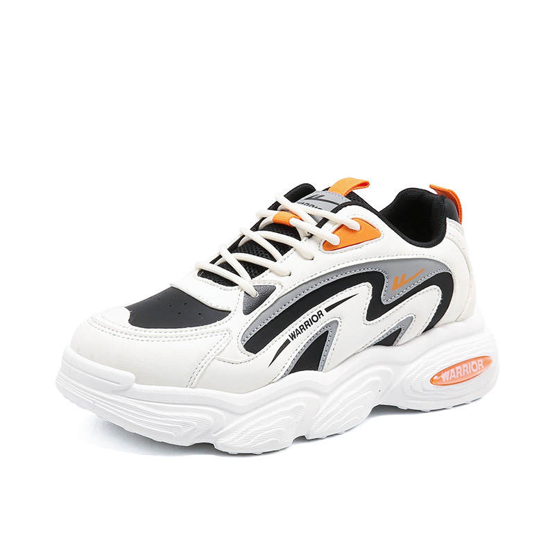 Warrior Synthetic Leather Cushioning Abrasion Resistant Low top Chunky Sneakers Men's