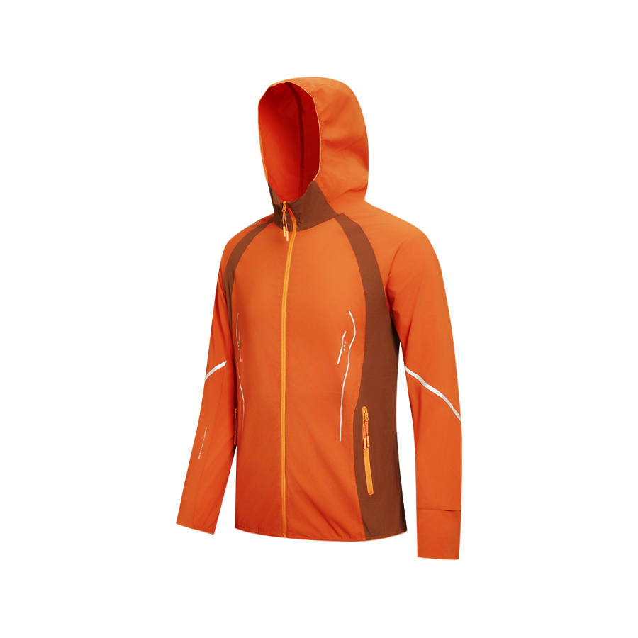 Saucony Jackets Men's Gingerbread Orange Hooded Non Detachable Moderate Other