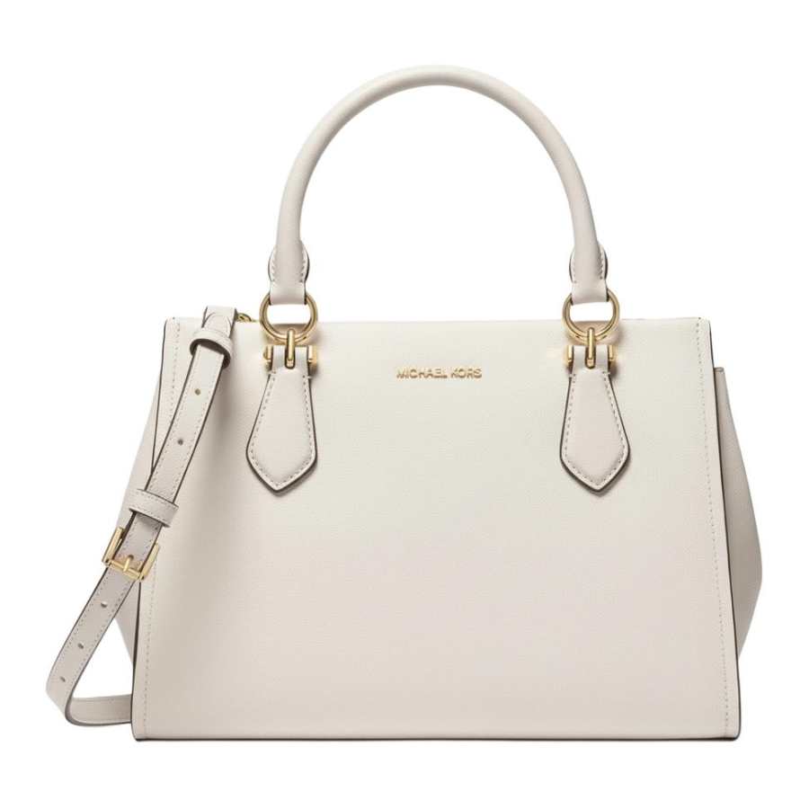MICHAEL KORS Marilyn Cow Leather With Artificial Leather Handbag Medium Women's Milk White