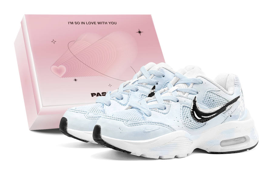 Nike Nike Air Max Fusion Abrasion Resistant Breathable Low top Running Shoes Women's Blue White