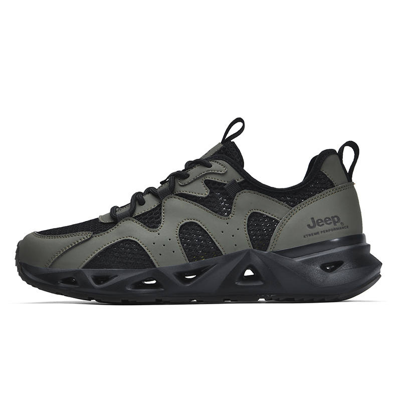Jeep Rebound Quick Dry Grip Anti Collision River Trekking Shoes Unisex Black Green